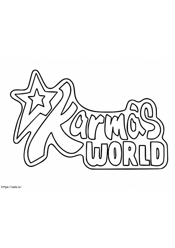 Karmas world logo coloring page