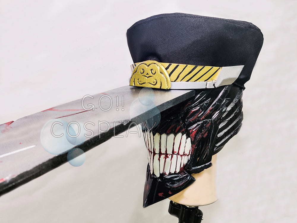 Chainsaw man katana man helmet cosplay prop for sale â