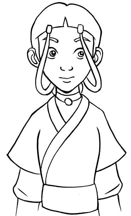 Katara avatar coloring picture for kids coloring pictures for kids avatar the last airbender avatar the last airbender art