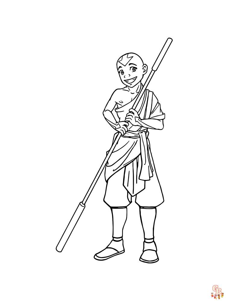 Avatar the last airbender coloring pages