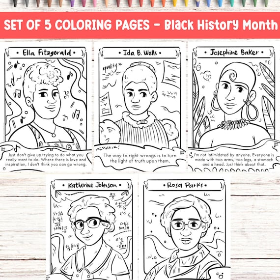 Black history month coloring sheet black women in history printable coloring page for black month women day teacher activity coloring book