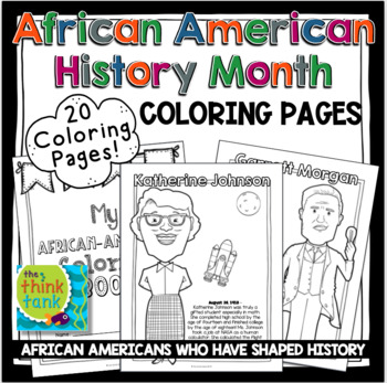 African american history month coloring pages black history by the think tank