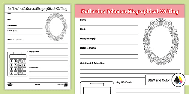 Katherine johnson biography activity for kids usa