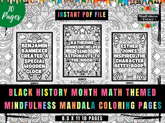 Black history month math activities ela morning work sel coloring sheet teaching resources