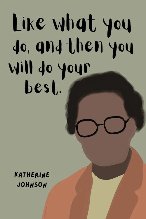 Katherine johnson quote canvas art print by brainyprintables