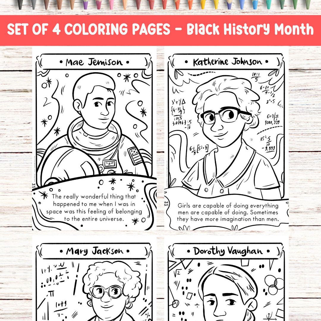 Black history month printable women in science katherine