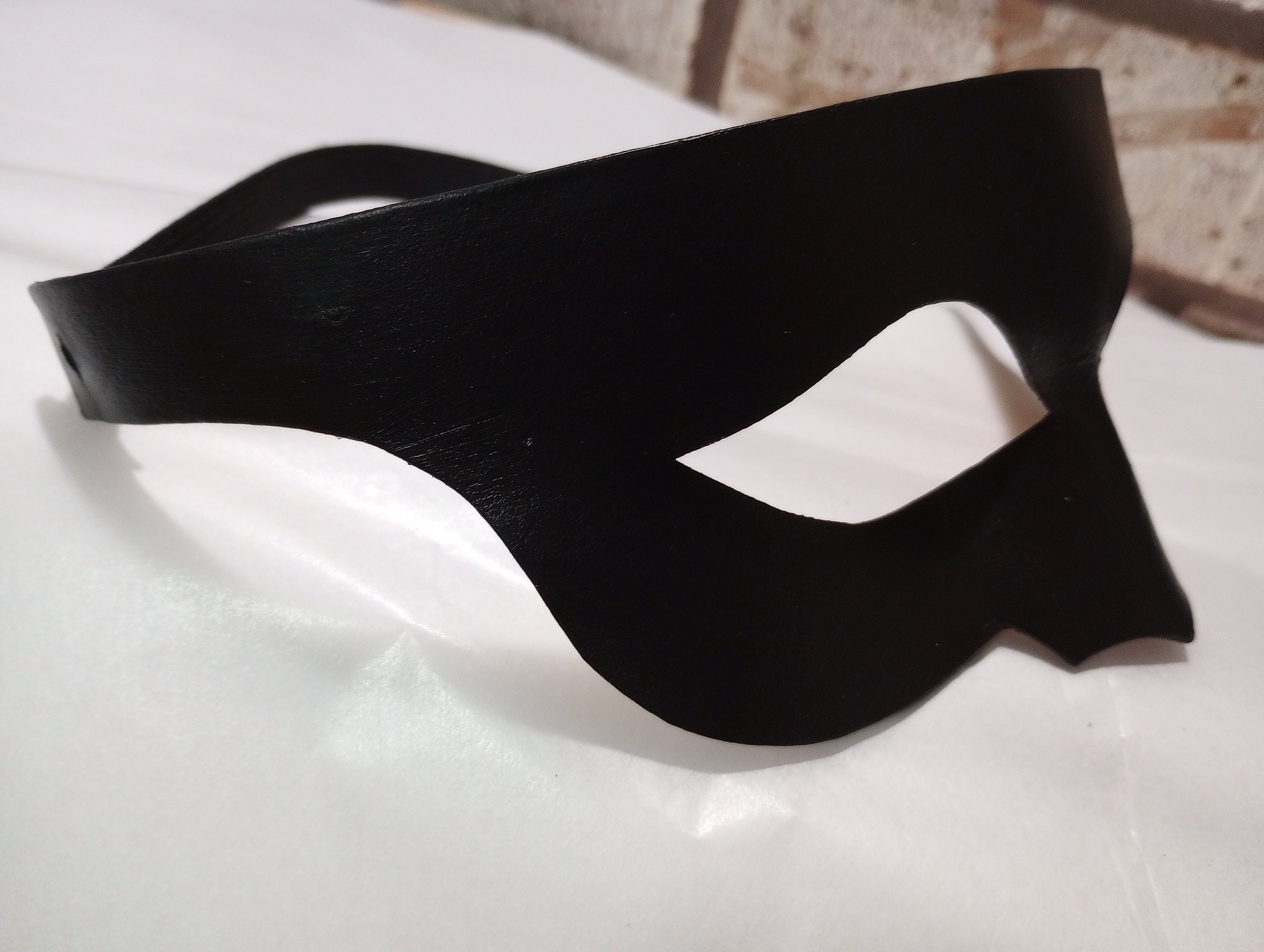 Black leather mask