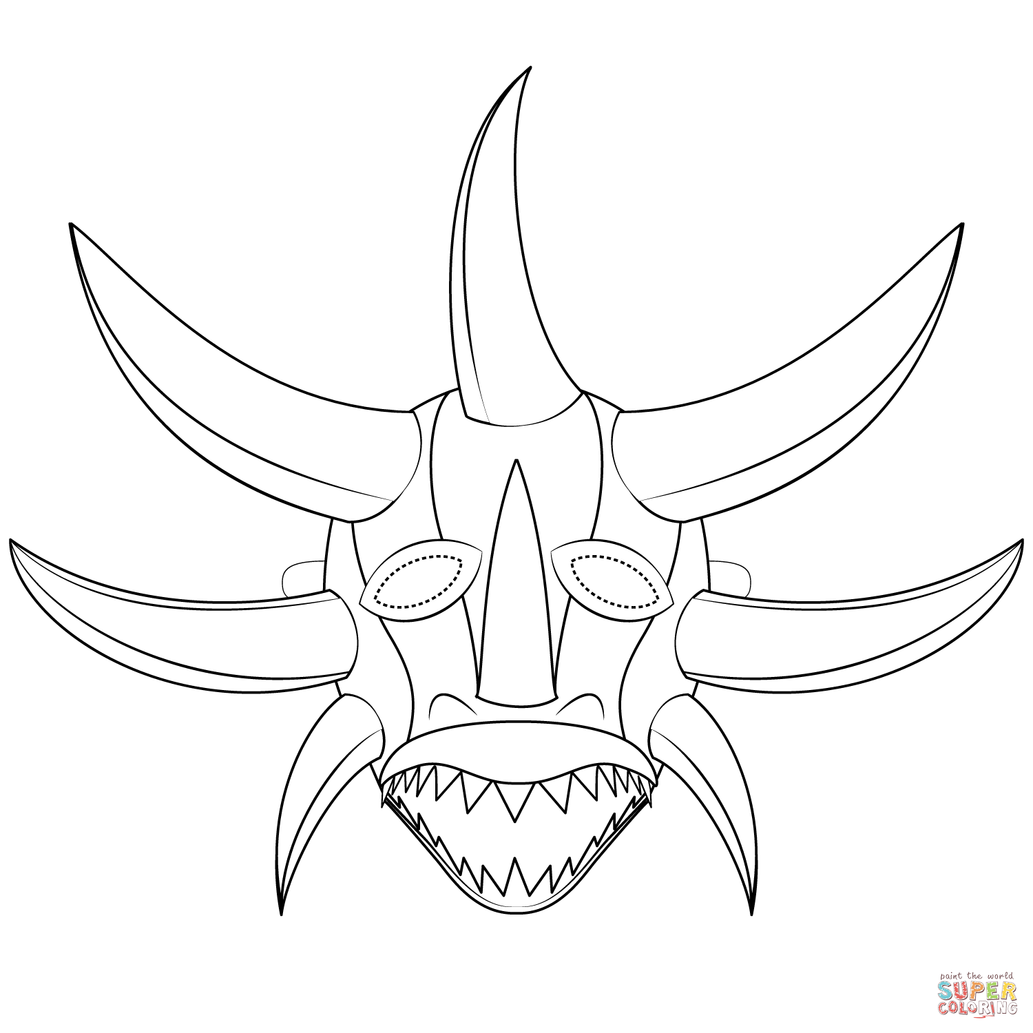 Vejigante mask coloring page free printable coloring pages