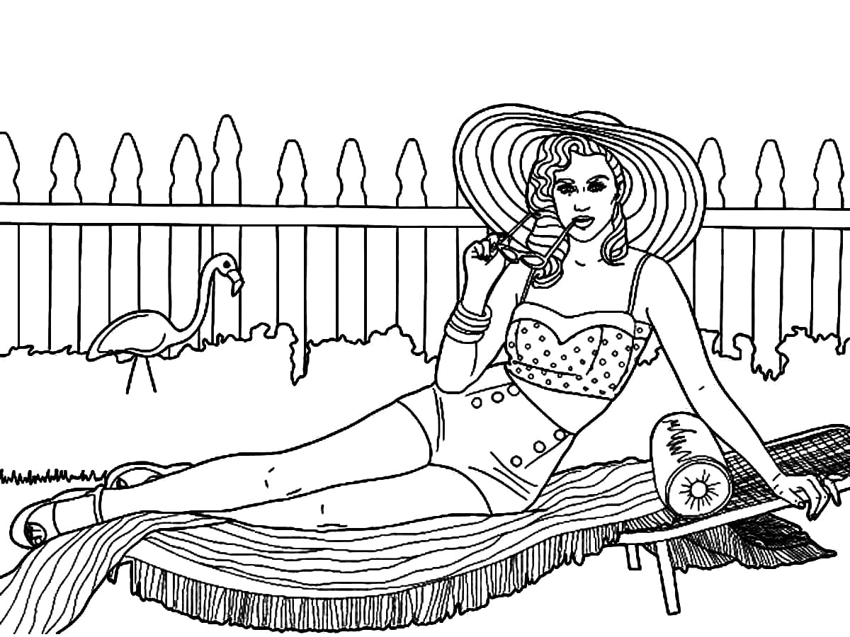 Katy perry free printable coloring page