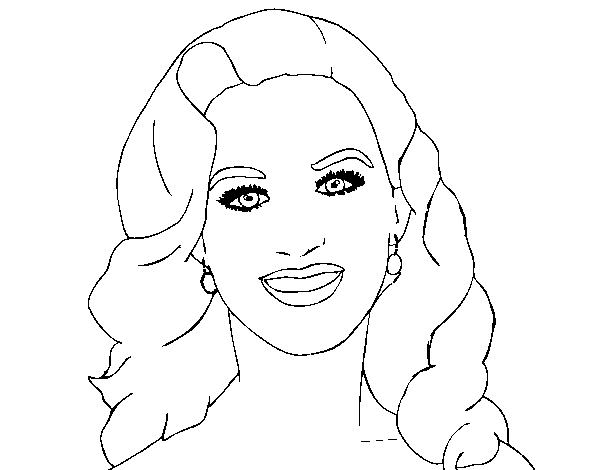 Katy perry foreground coloring page