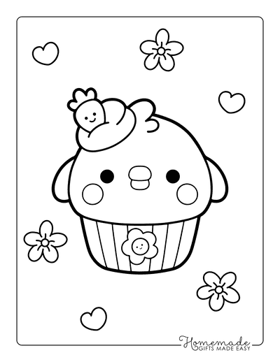 Free cute kawaii coloring pages for kids