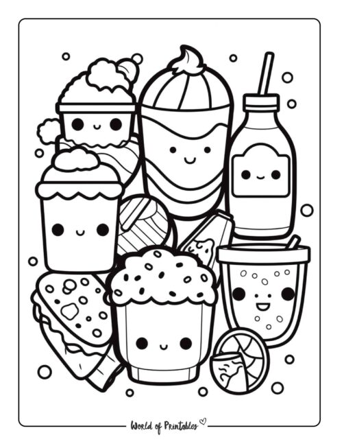 Kawaii coloring pages