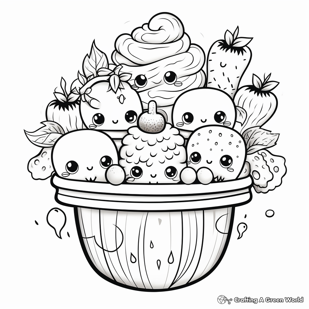 Kawaii aesthetic coloring pages