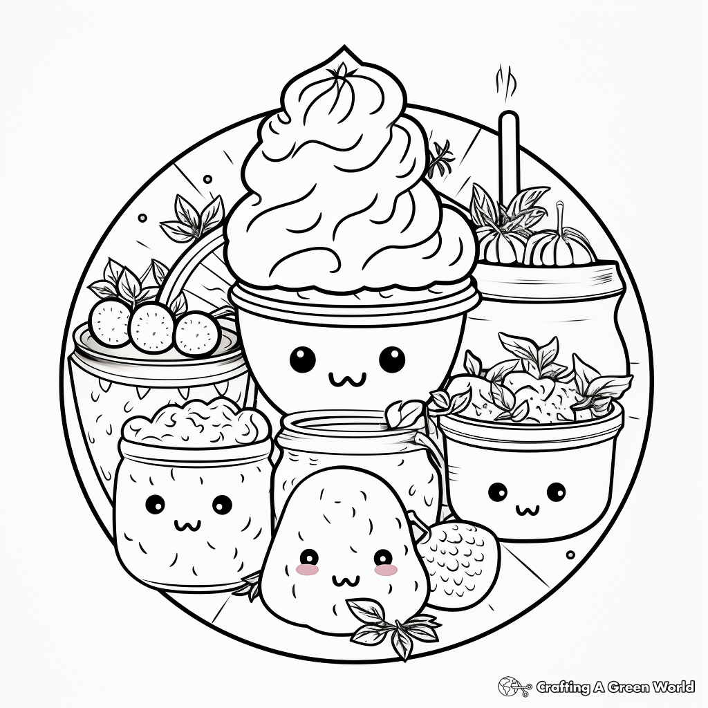 Kawaii aesthetic coloring pages