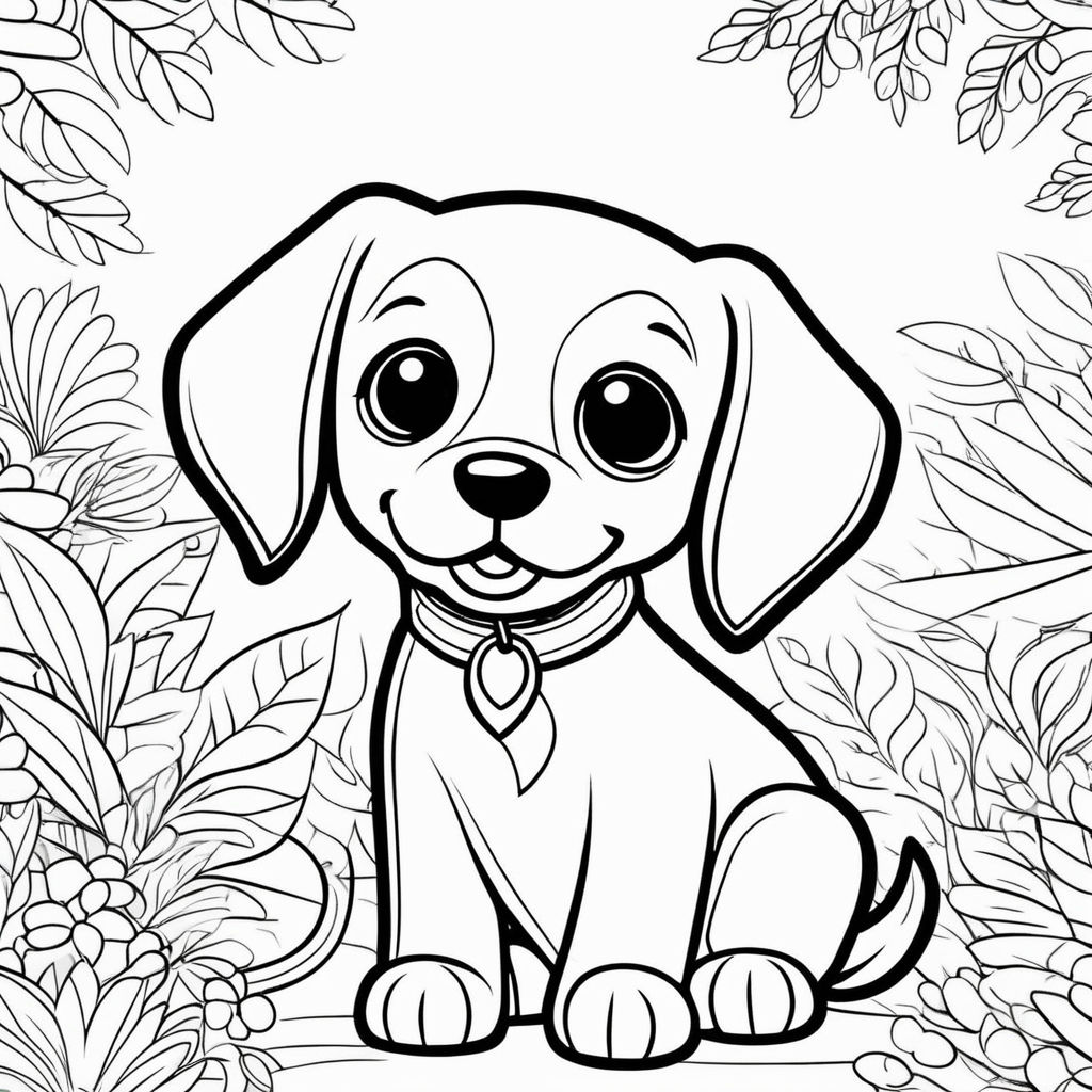 Cute baby animal coloring page