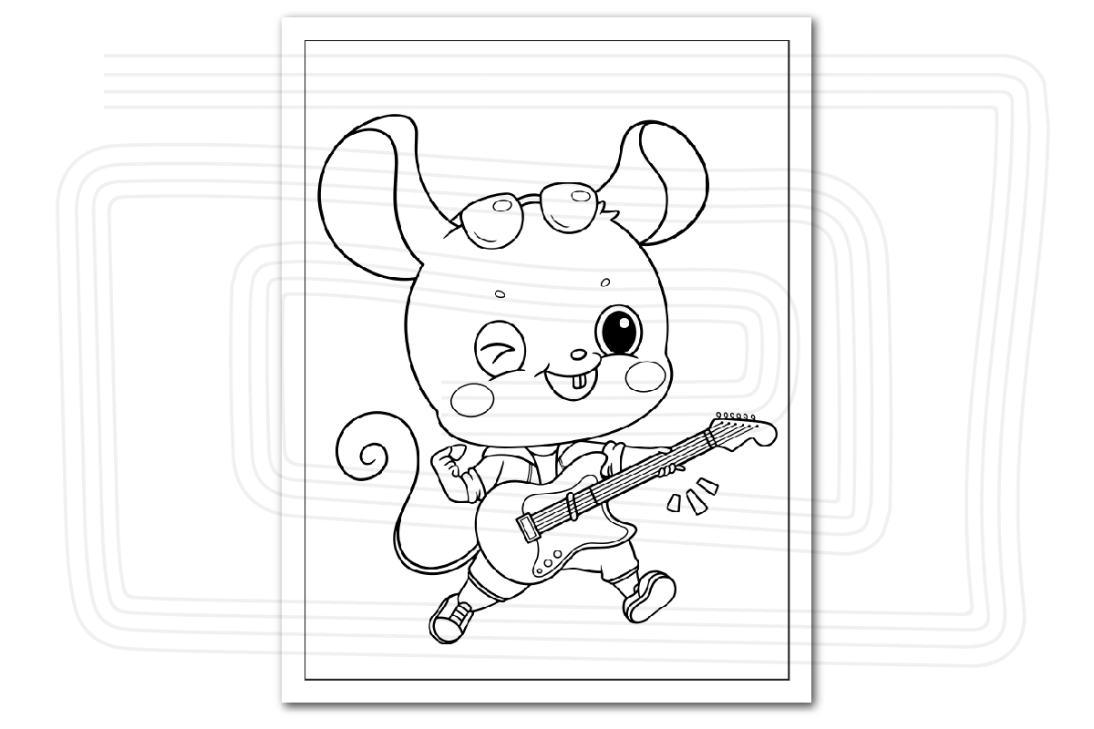 Kawaii animals coloring pages