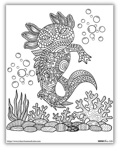 Free axolotl coloring pages pdf download