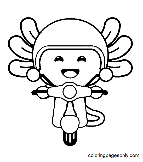 Axolotl coloring pages printable for free download