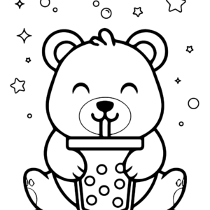 Boba tea coloring pages printable for free download