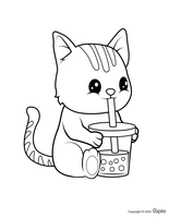 Ðï printable boba tea coloring pages for free