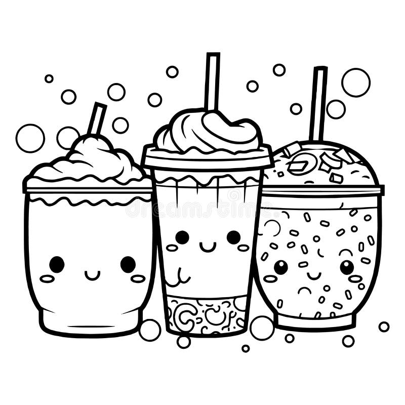 Boba tea coloring stock illustrations â boba tea coloring stock illustrations vectors clipart