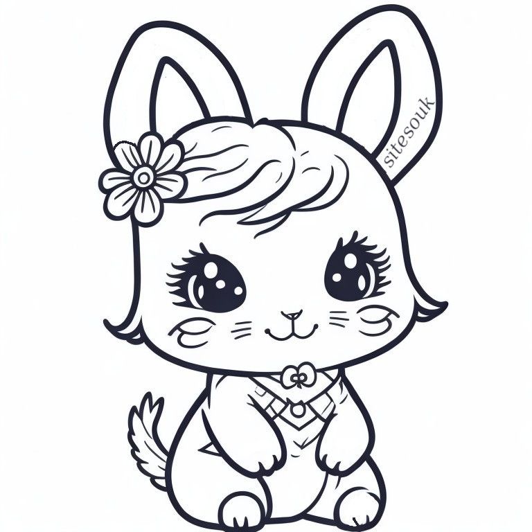 Free download easter bunny coloring page