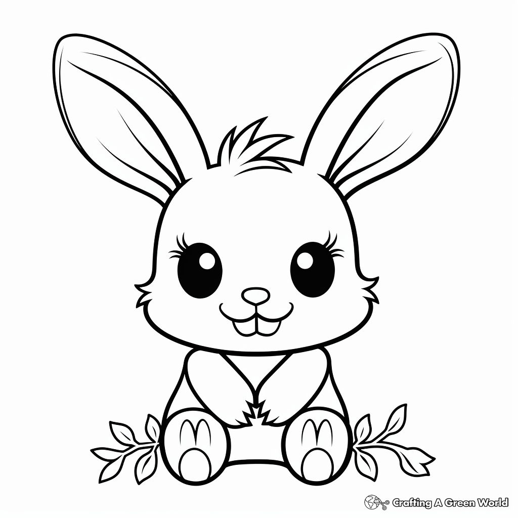 Kawaii bunny coloring pages