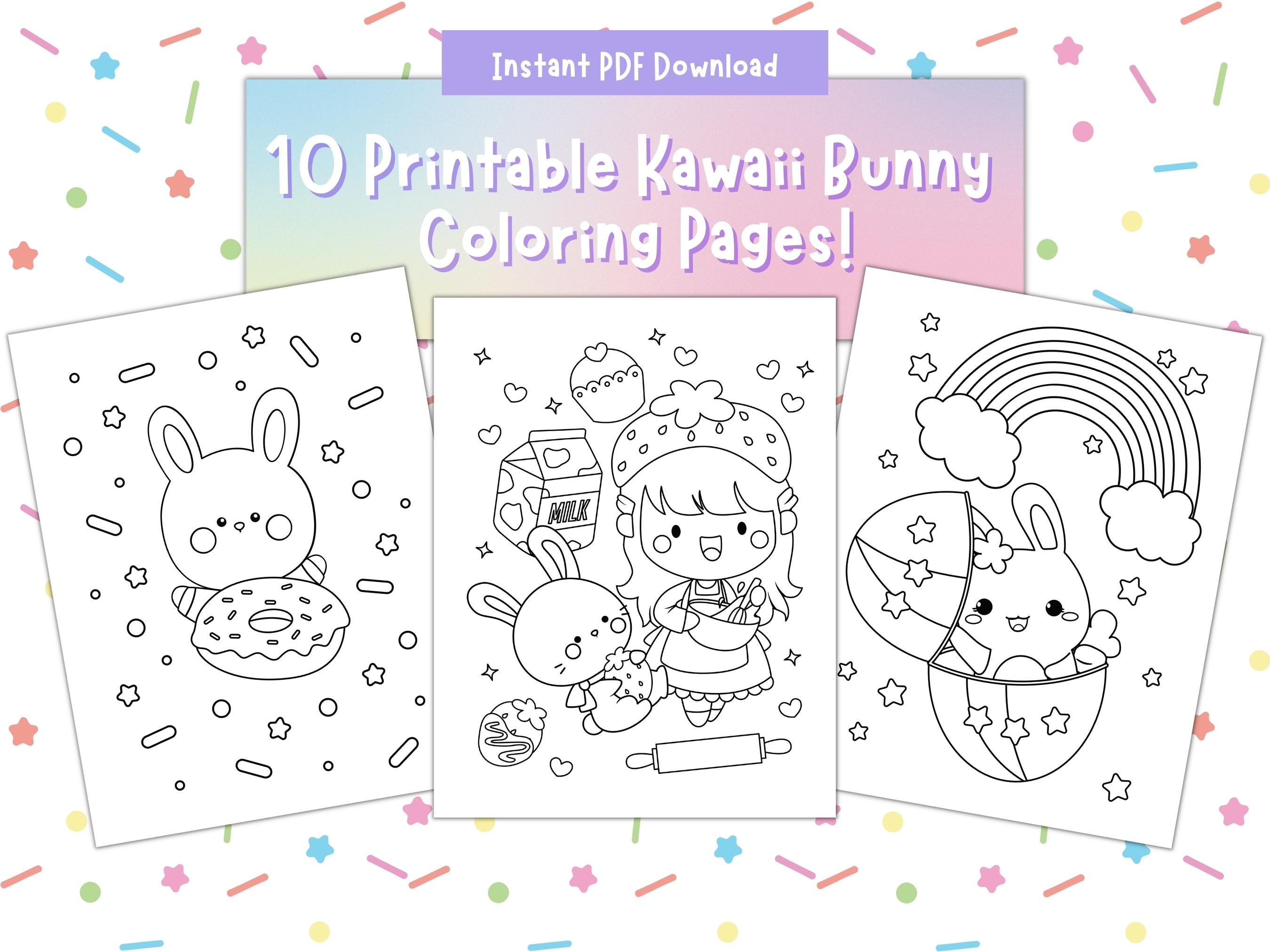 Printable kawaii bunny coloring pages coloring page pdf bunny coloring page printable kawaii bunny printable coloring pages for kids download now