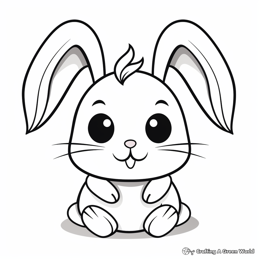 Kawaii bunny coloring pages