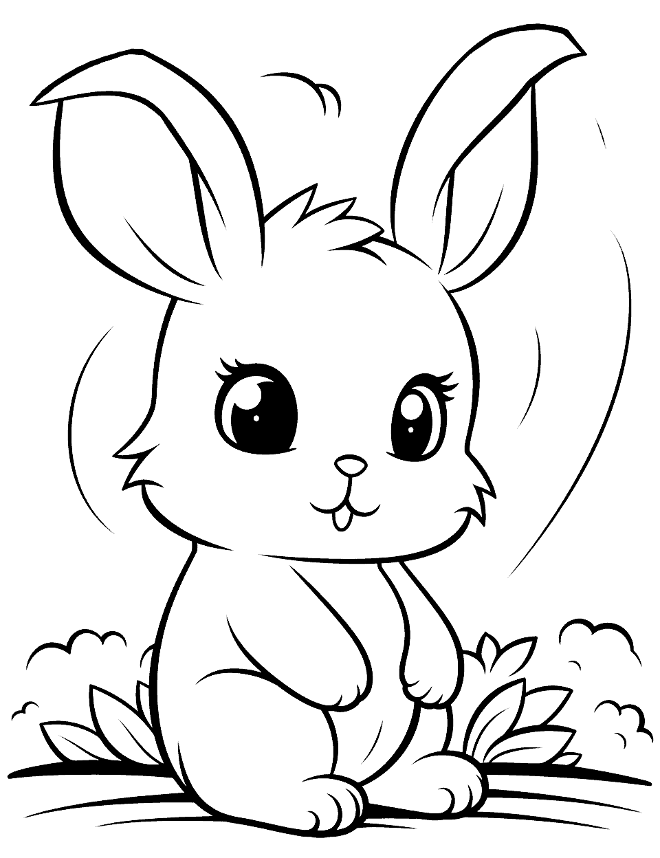 Rabbit bunny coloring pages free printables