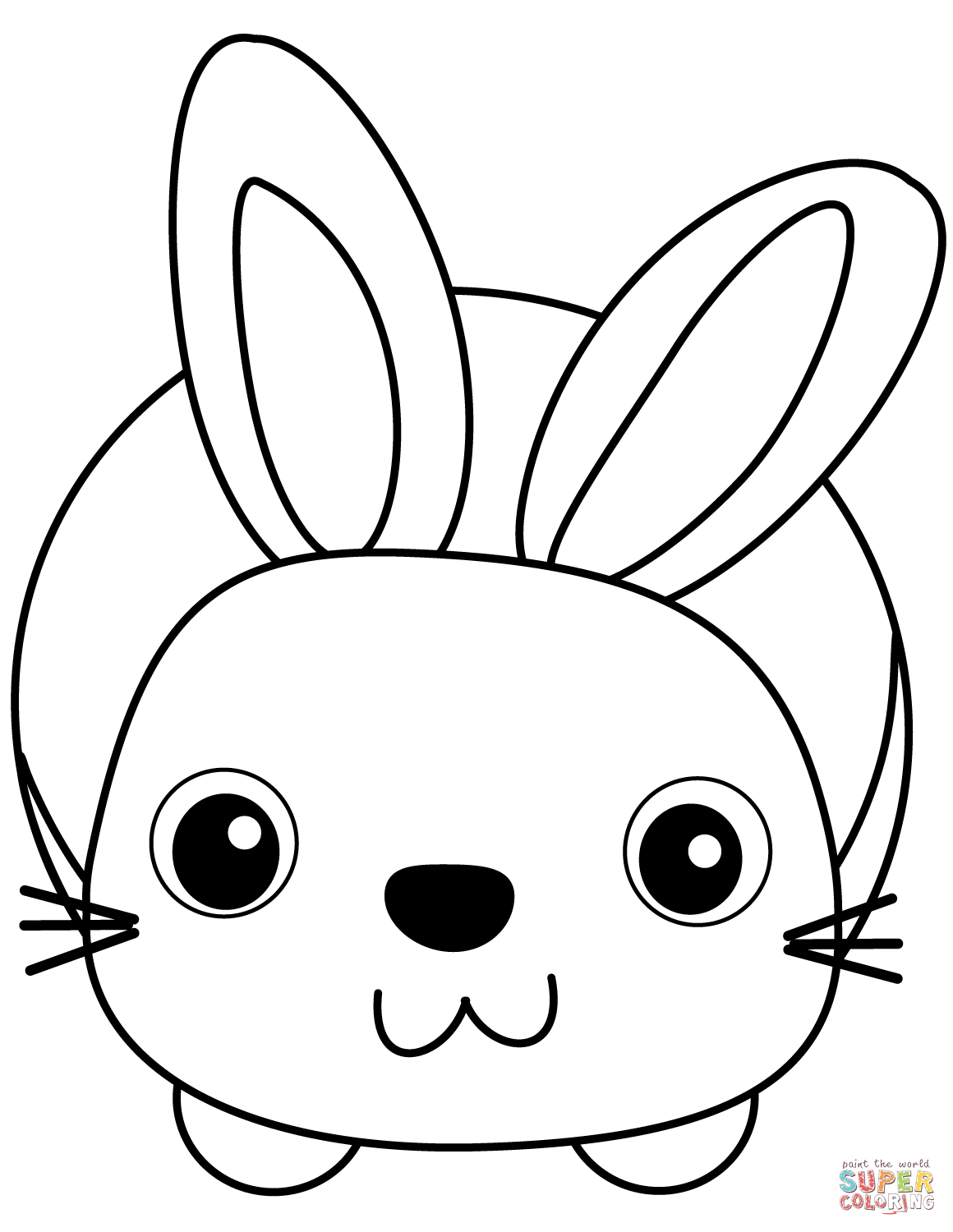 Cute bunny coloring page free printable coloring pages