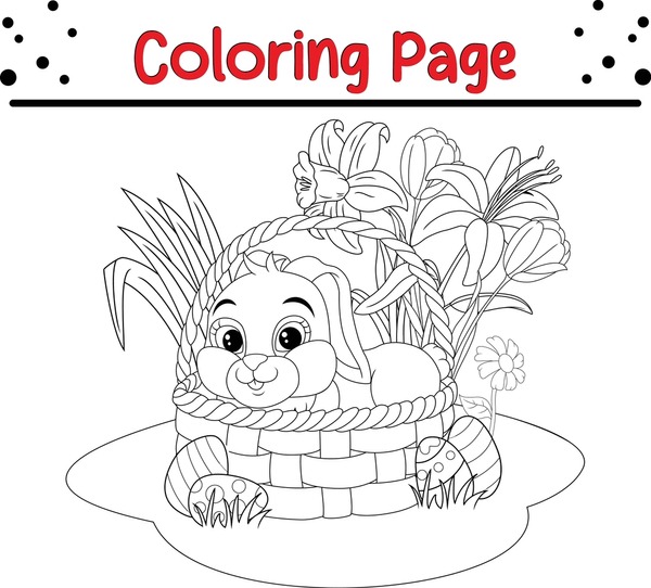 Bunny coloring page royalty