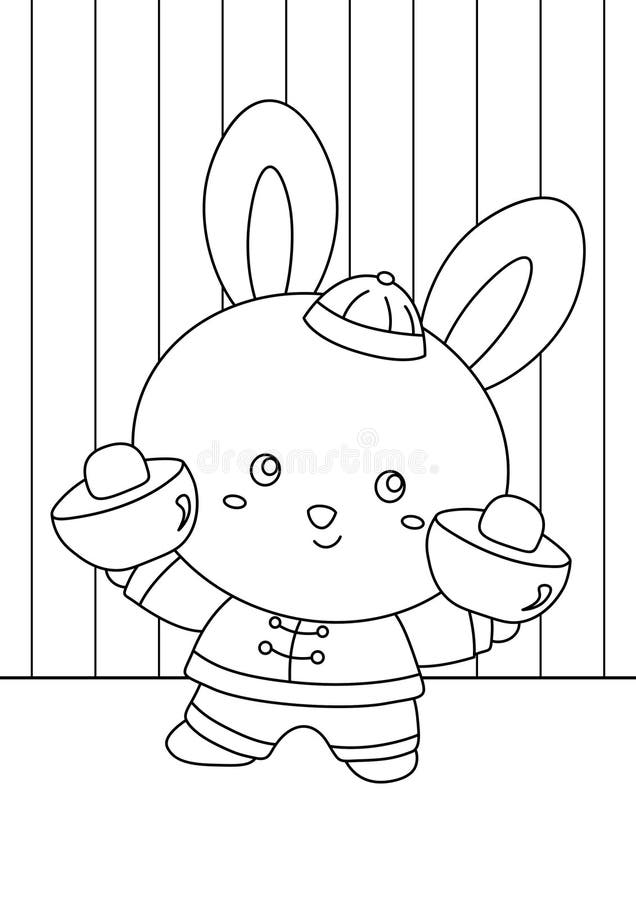 Rabbit coloring pages stock illustrations â rabbit coloring pages stock illustrations vectors clipart