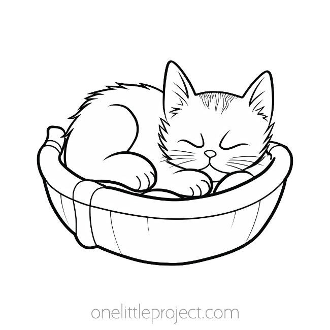 Cat coloring pages free printable kitten coloring sheets