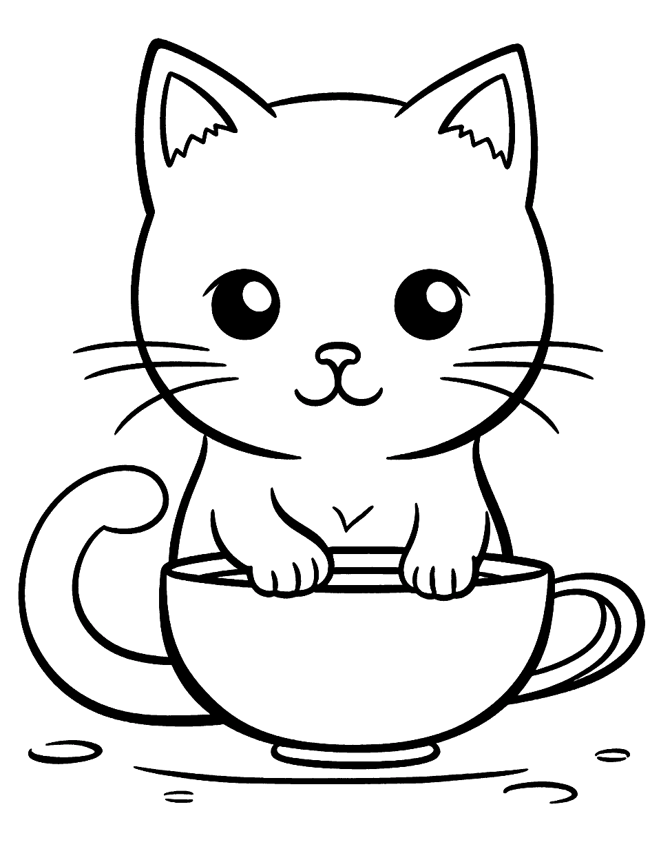 Cat coloring pages free printable sheets