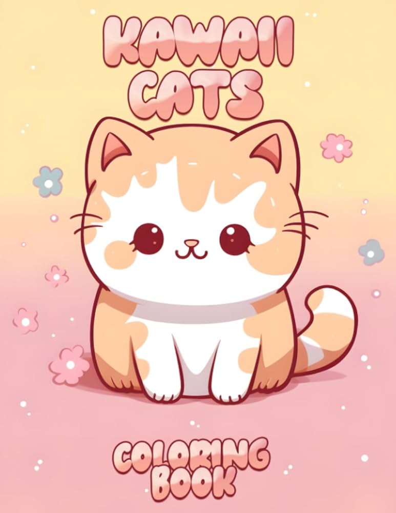 Kawaii cats anime coloring book for manga art anime enthusiasts