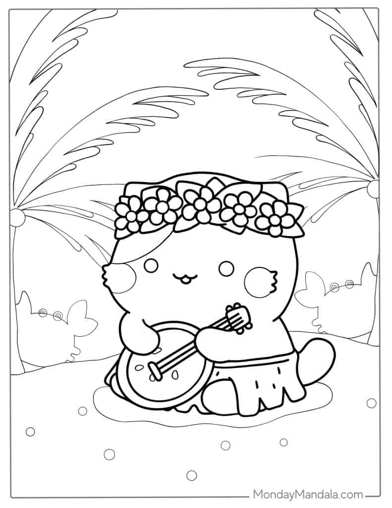 Kawaii coloring pages free pdf printables