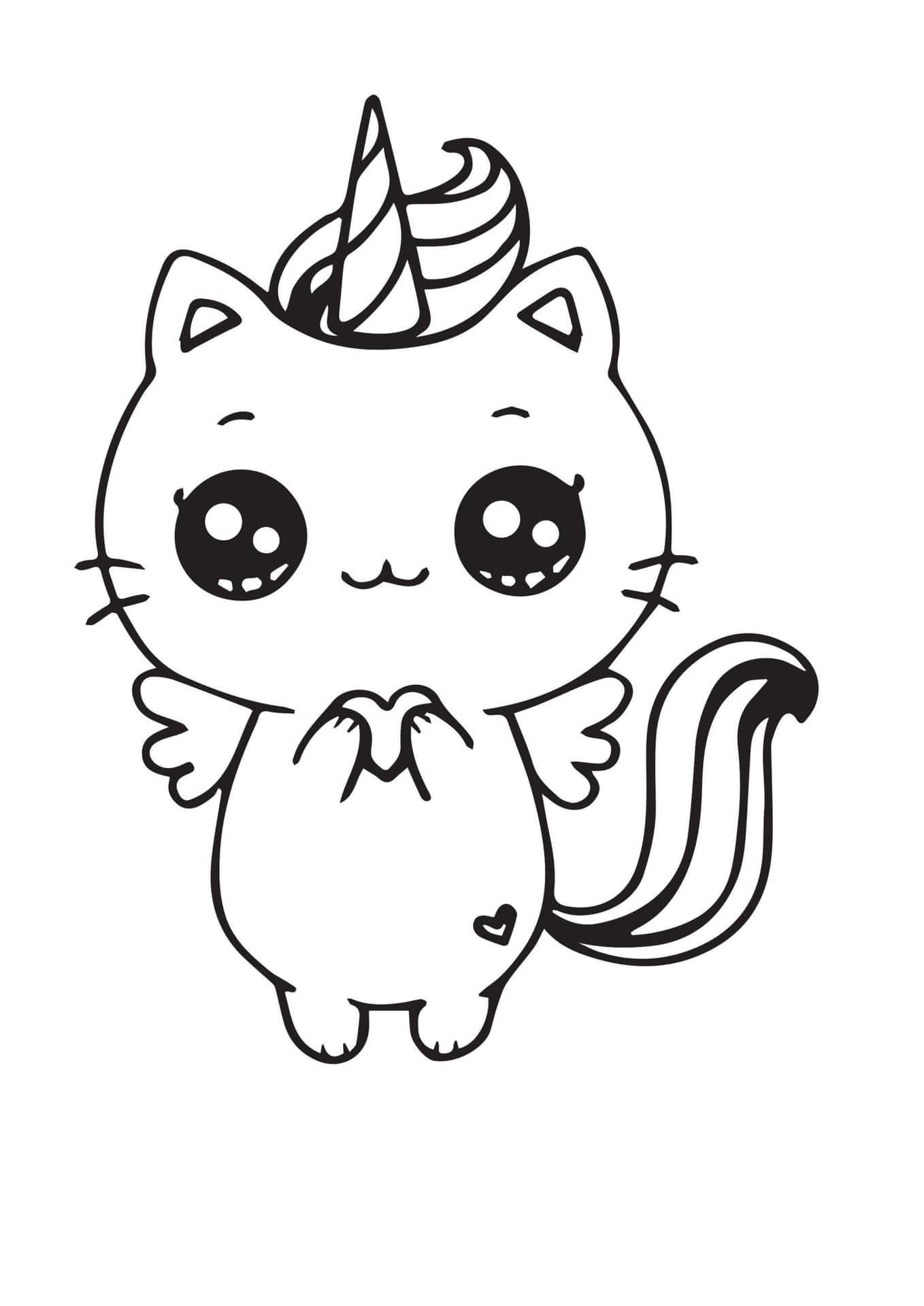 Download unicorn cat coloring pictures