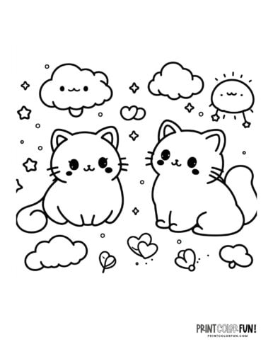 Paws play cat coloring pages craft fun more at