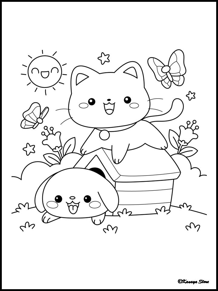 Cute cats coloring pages made by teachers