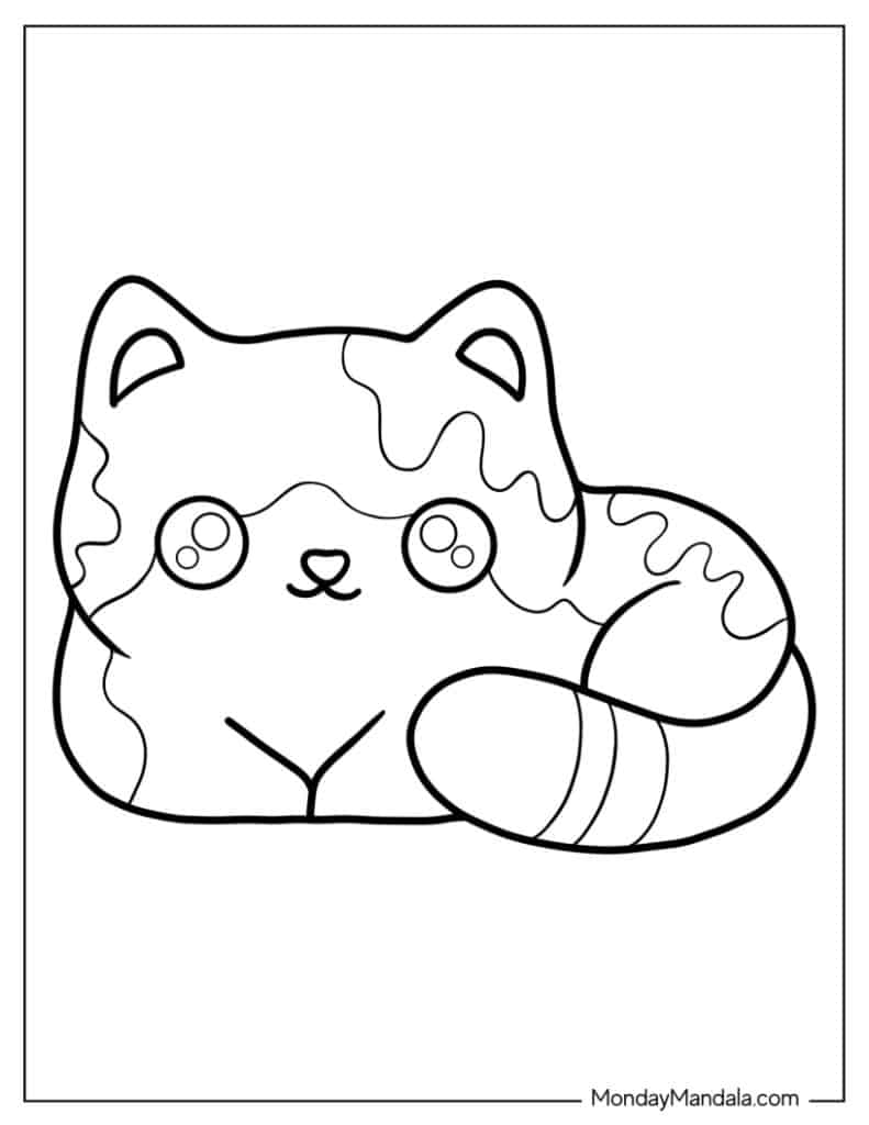 Cat coloring pages free pdf printables