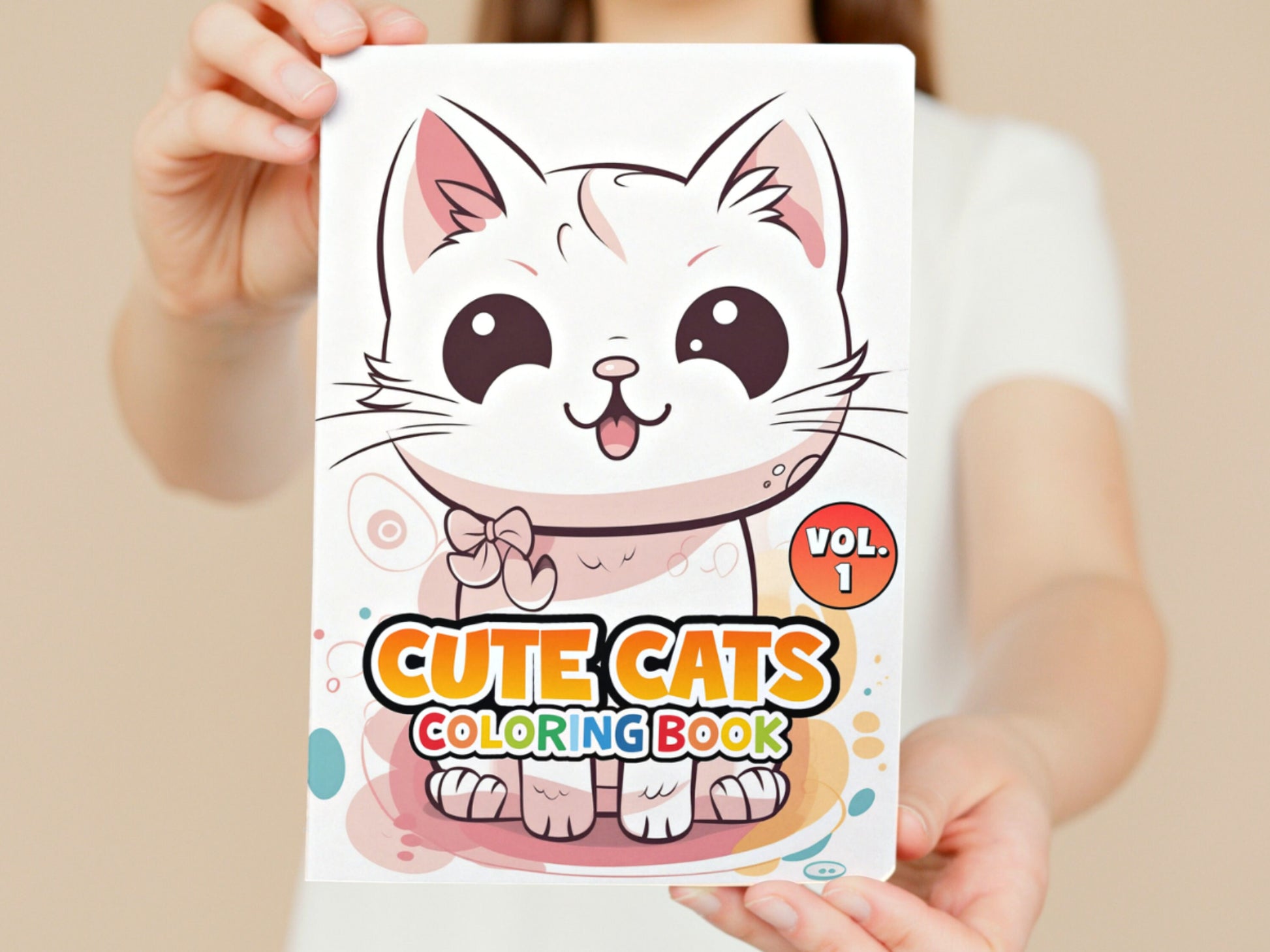 Cute cats volume digital coloring book