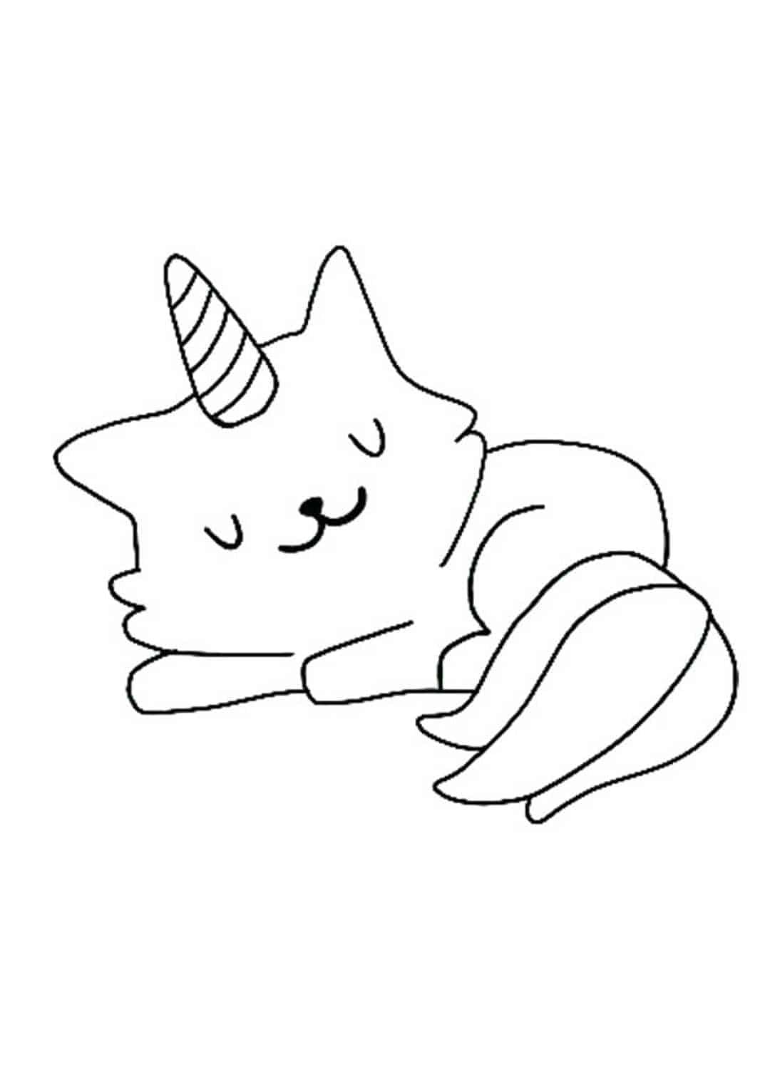 Unicorn cat coloring pages printable for free download