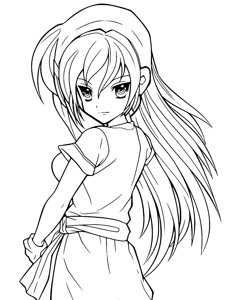 Anime coloring pages free printable sheets