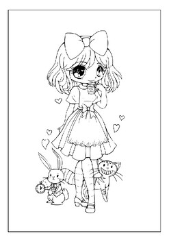 Adorable chibi coloring pages collection for kids unleash your imagination