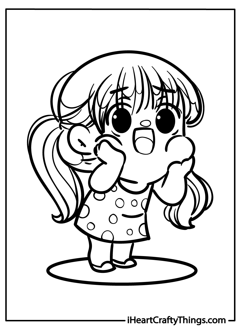 Chibi coloring pages free printables