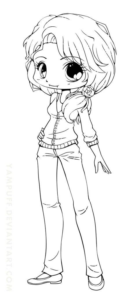 Chibi coloring pages chibi anime girl coloring pages simple seomybrand page