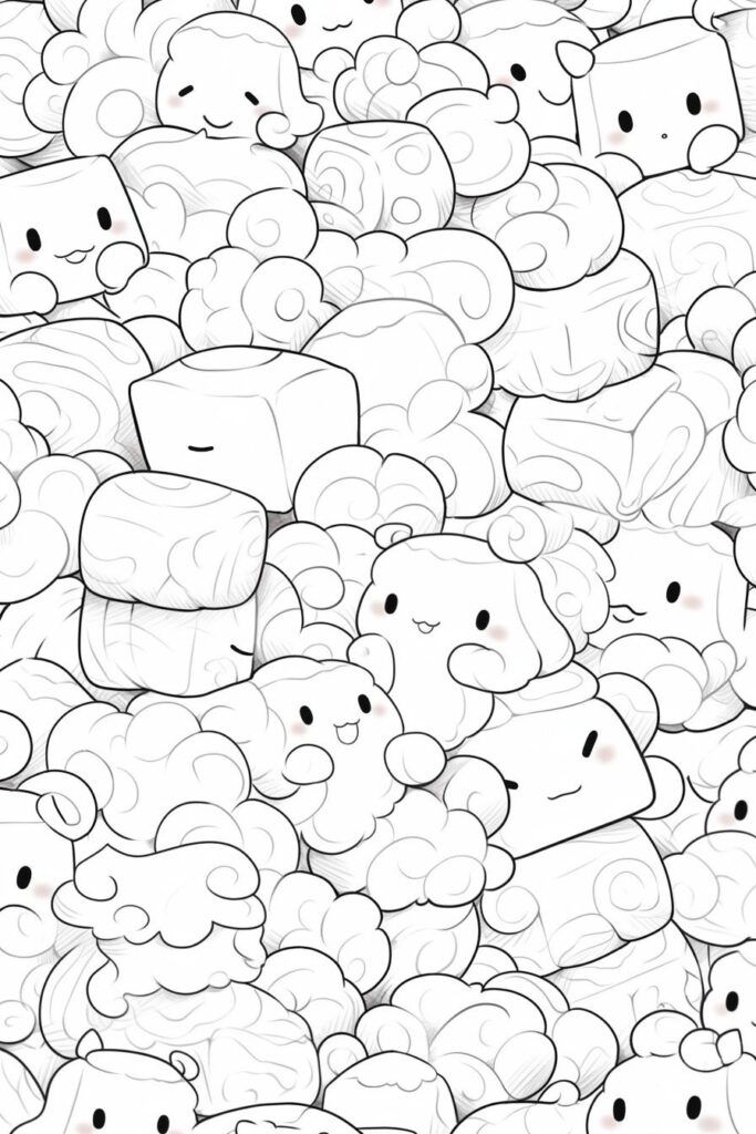 Kawaii coloring pages