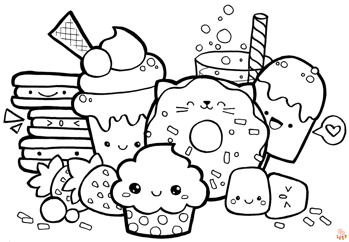 Best kawaii coloring pages for kids