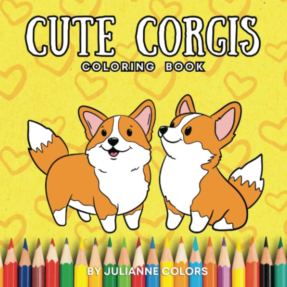 Cute corgis coloring book colors julianne books